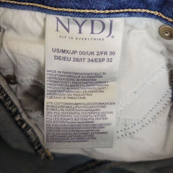 NYDJ Not Your Daughters Jeans Womens 00 Marilyn Straight Denim Lift Tuck Stretch - Picture 9 of 15